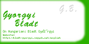 gyorgyi bladt business card